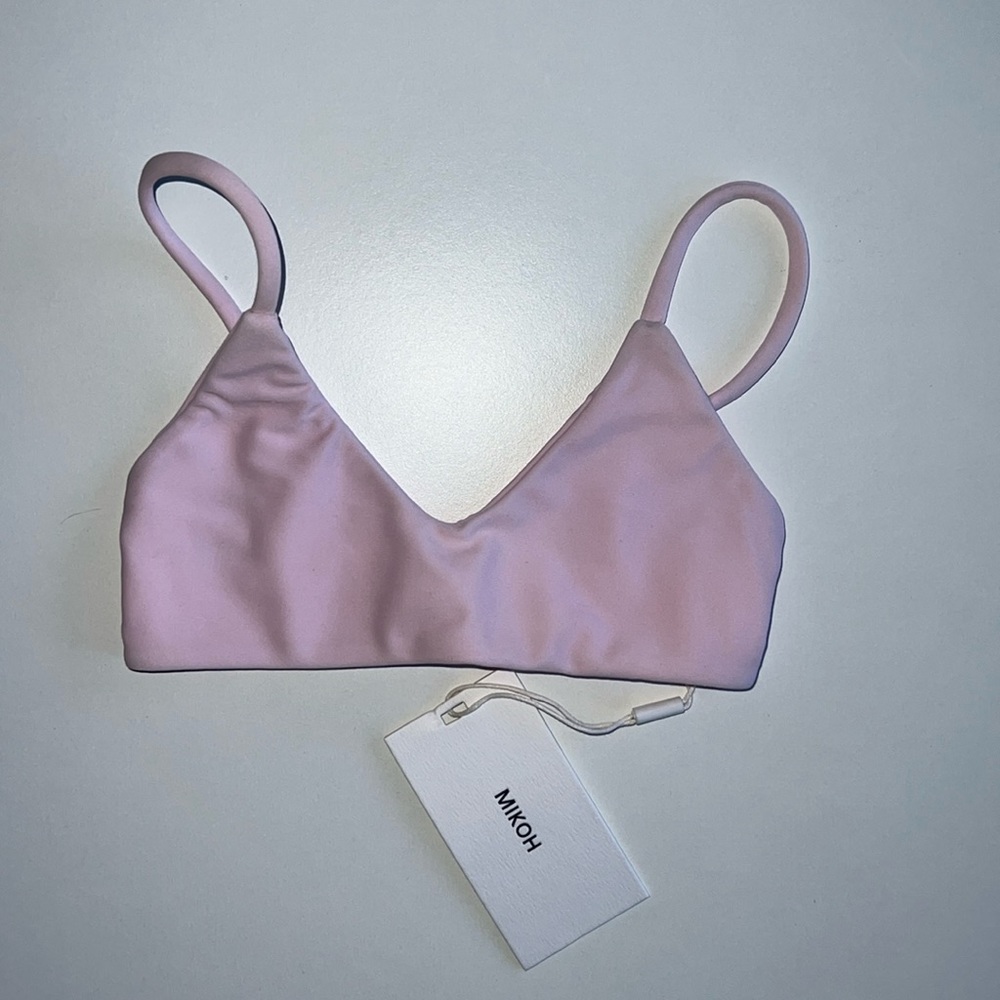 MIKOH MINI Hiapo Basic Scoop Top in Cloud Pink NWT